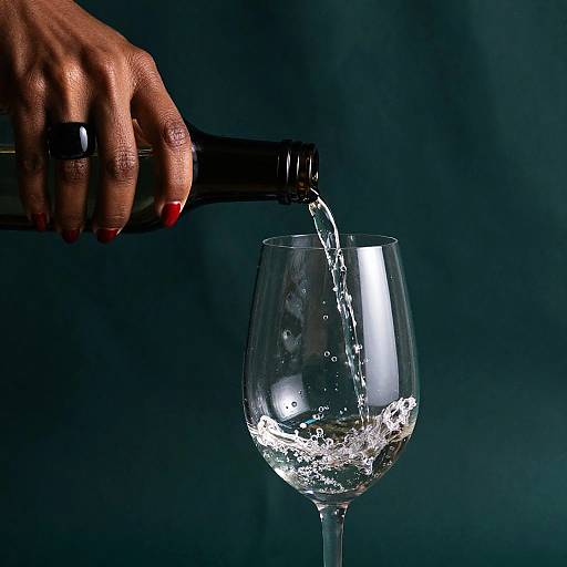 Dramatic Pour of Clear Liquid