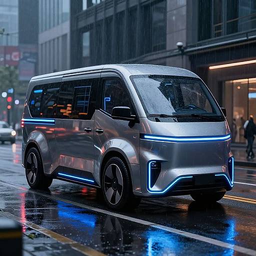 Futuristic C5500 Cyberpunk Vehicle Design