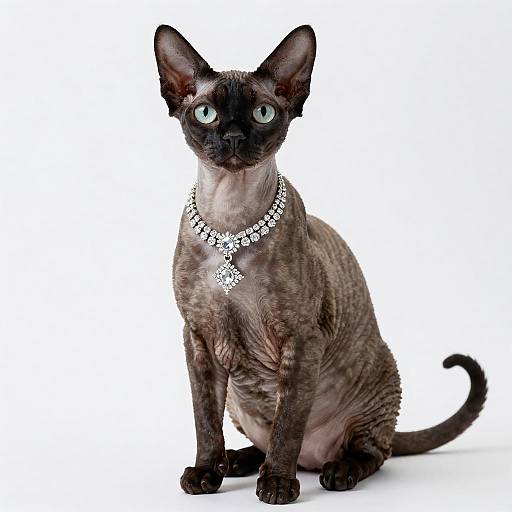 Luxurious Studio Portrait of a Lykoi Cat