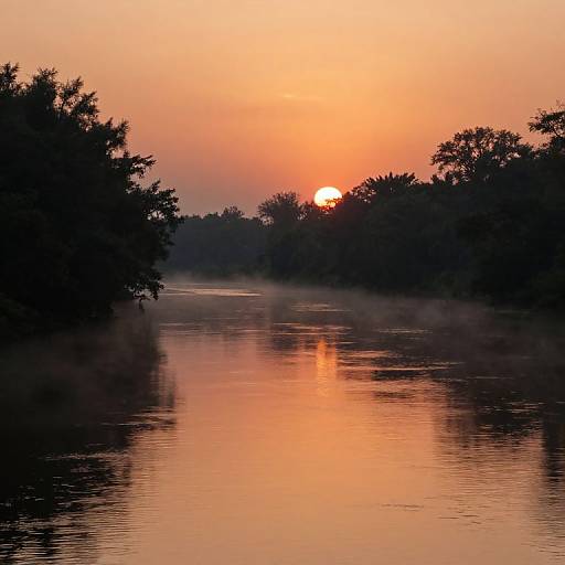 Tranquil River at Sunset