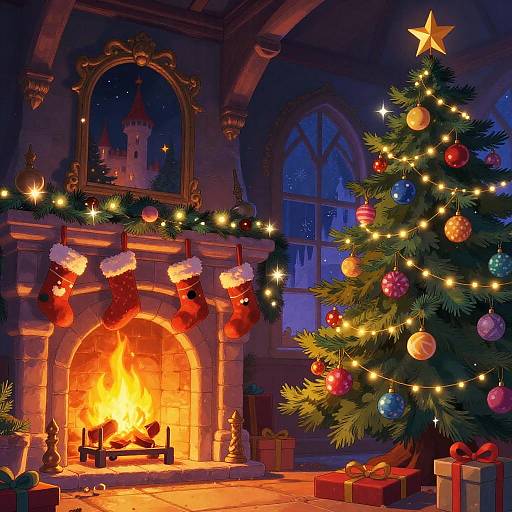 Whimsical Magical Christmas Castle