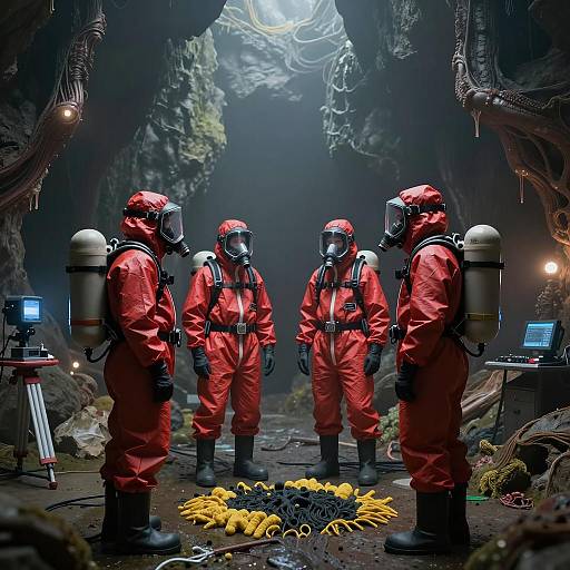 Scientists Exploring a Mysterious Cave
