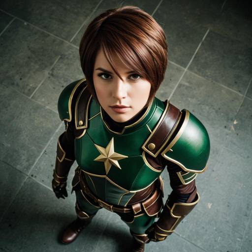 Woman in Green and Brown Armor Cosplay