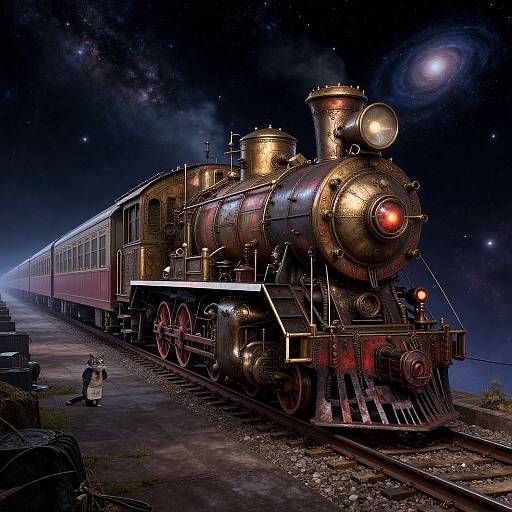 Steampunk Space Train at Galaxy Station