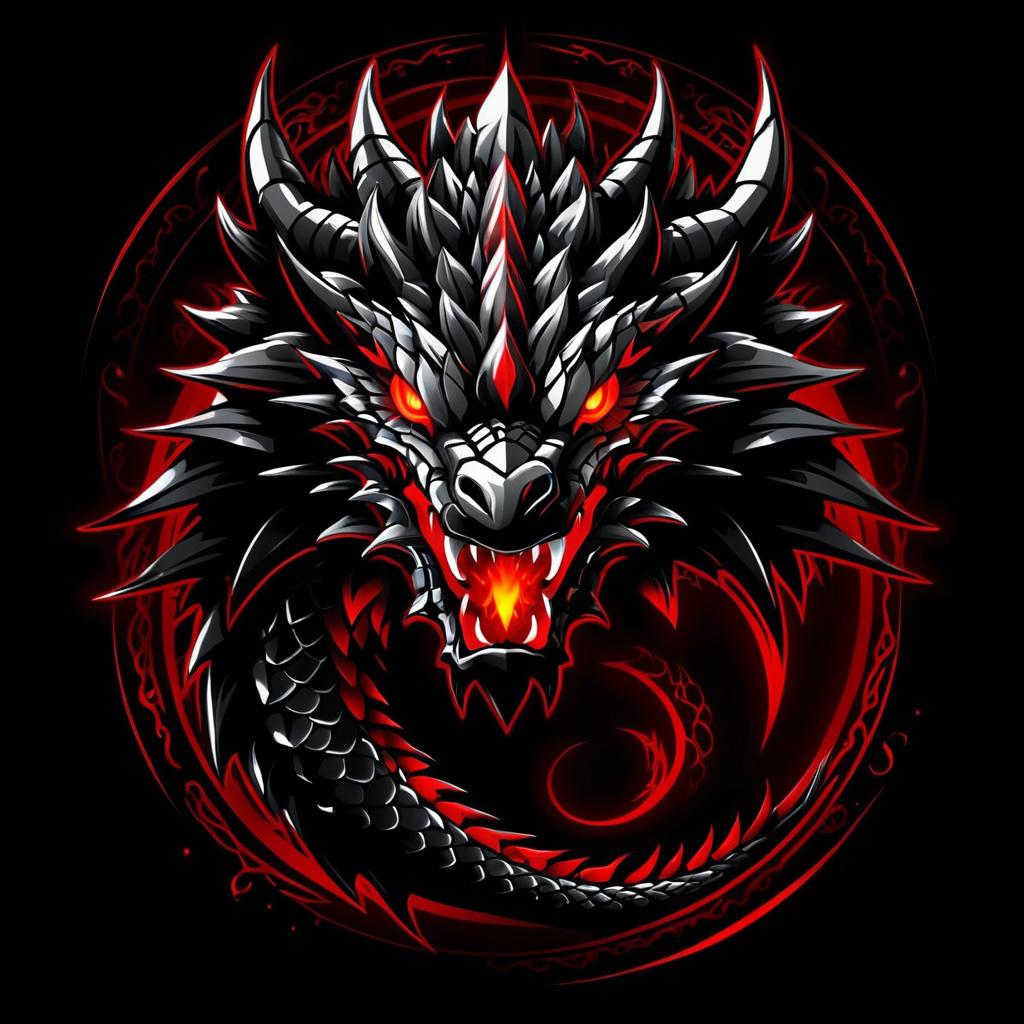 Fierce Dragon T-Shirt Design in Fantasy Style