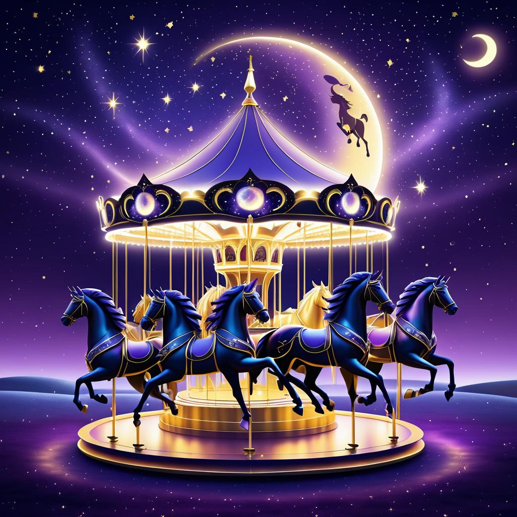 Dreamlike Carousel of Stars and Light