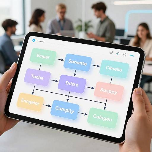 Dynamic Flowchart Cronograms on Tablet