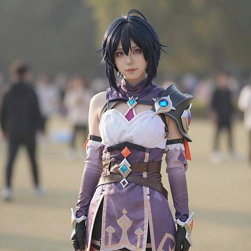 Lifestyle costume photo of Morgan (female) (fire emblem). Cosplay clothes