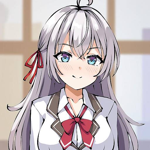 Illustration of Alisa mikhailovna kujou, tokidoki bosotto roshia-go de dereru tonari no alya-san in the style of Aposine