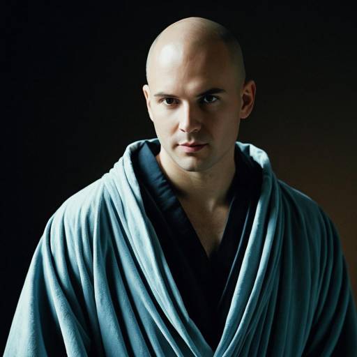 Bald Man in Fancy Robe Portrait