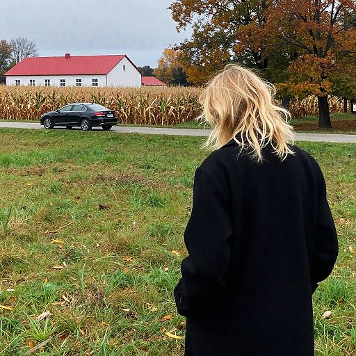 Solitude in a Rural Autumn Landscape