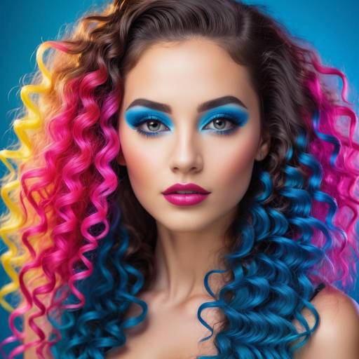 Vibrant Fantasy Portrait of Young Woman
