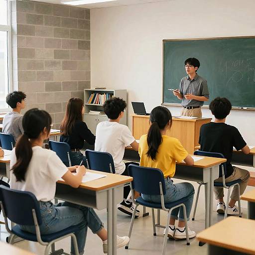 Diverse Students in a Modern Classroom