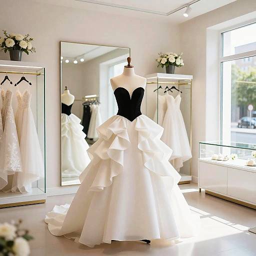 Elegant Modern Bridal Shop Display