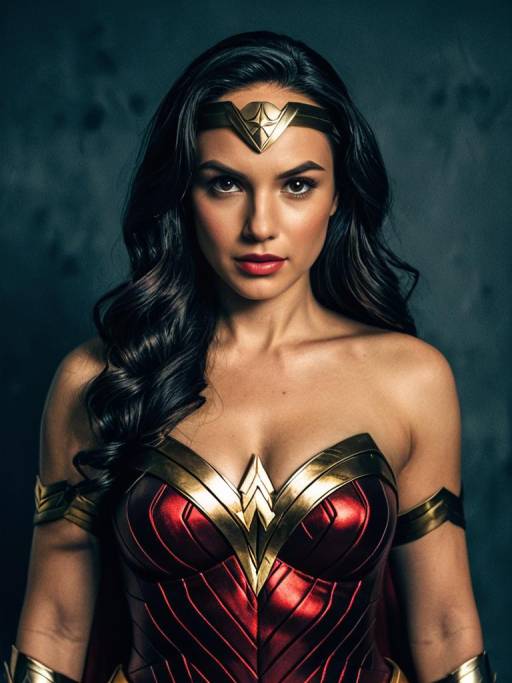 Woman in Wonder Woman Costume Portrait
