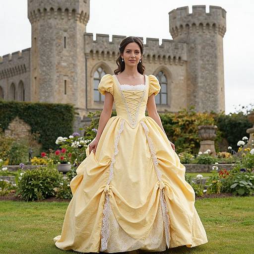 Photorealistic Belle-Inspired Garden Portrait