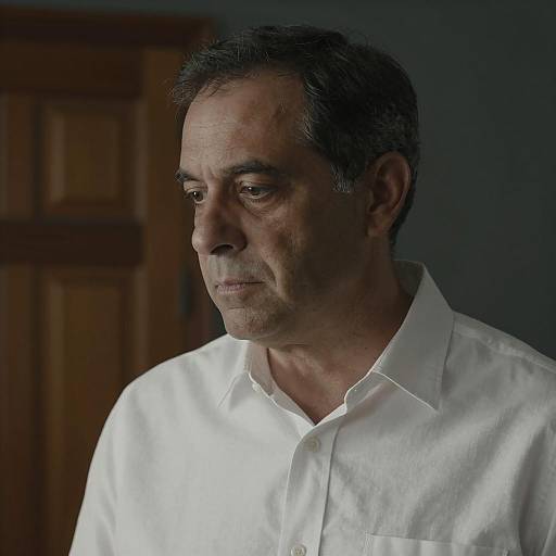 Side Portrait of a Pensive Man