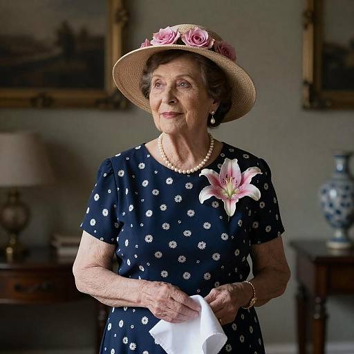 Elegant Portrait of a Graceful Elderly Woman