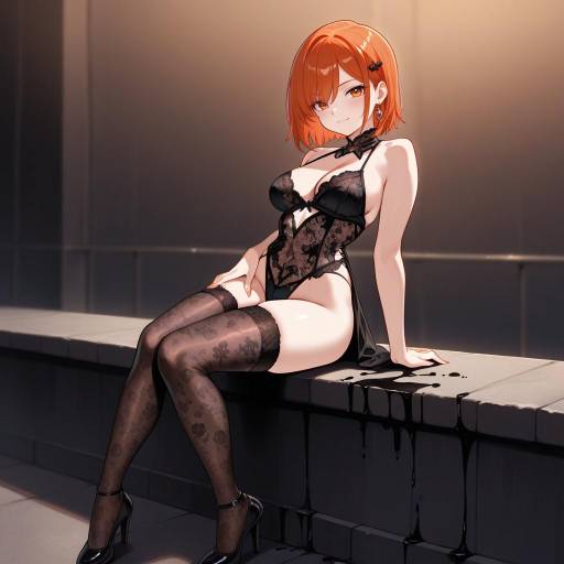 Charming Girl in Intricate Lingerie Charming Girl in Intricate Lingerie
