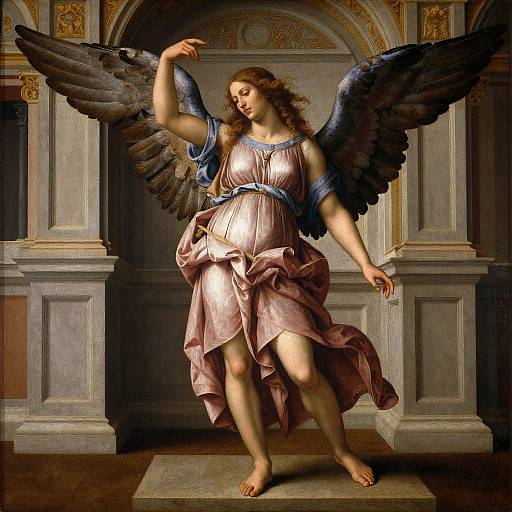 Renaissance Winged Figure Painting