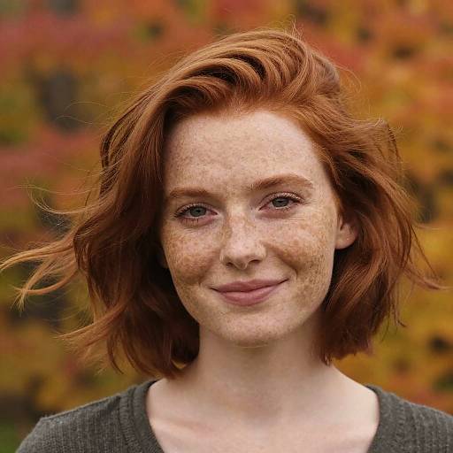 Realistic Portrait of Redhead Woman