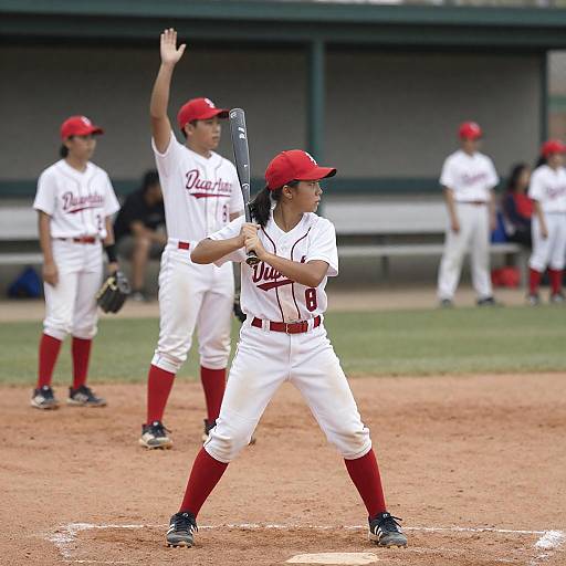 Dynamic Little League Game Action Shot