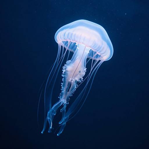 Ethereal Jellyfish in Abyssal Depths