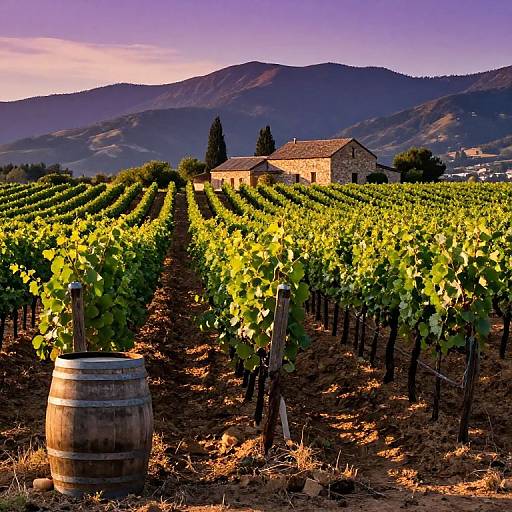 Cabernicolas Vineyard Sunset Landscape