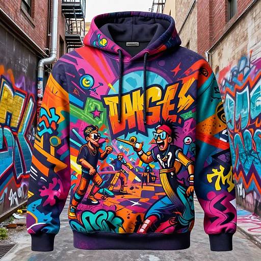 Vibrant Street Art Hoodie Design