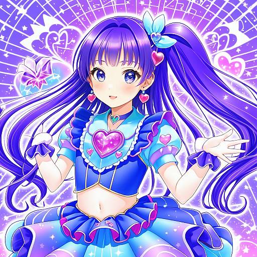 Illustration of Aono miki, precure in the style of Yui toshiki