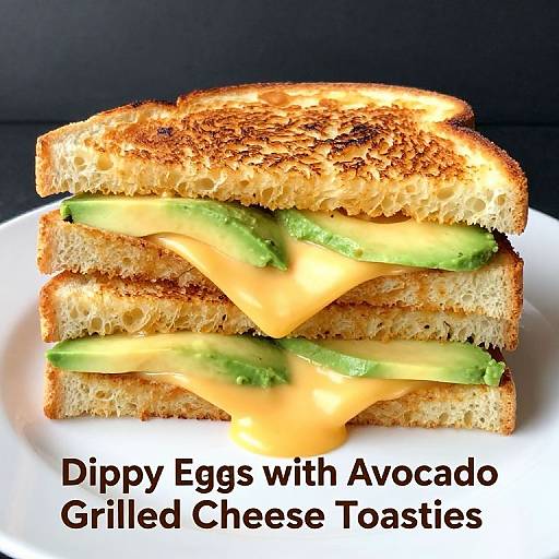 Avocado Grilled Cheese Toasties Stack