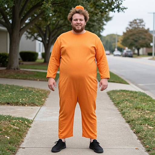 Plus Size Man in Funny Costume
