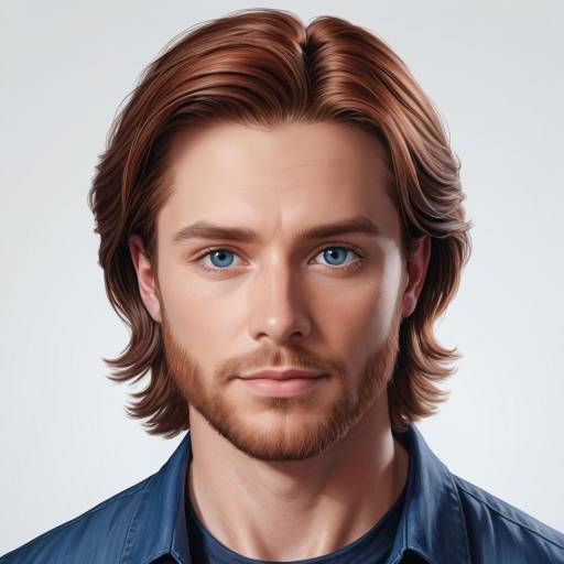 Young Man with Blue Eyes and Beard