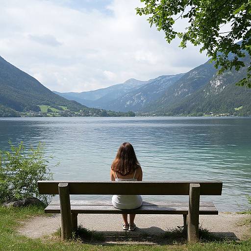 Serene Woman by Lake Weissensee