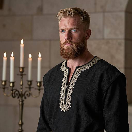 Medieval Portrait of a Bearded Man