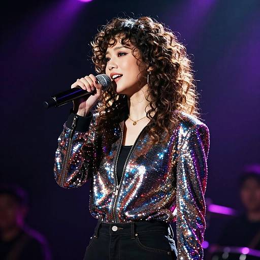 Curly Shag Hairstyle on Singer