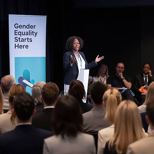 Confident Woman Championing Gender Equality