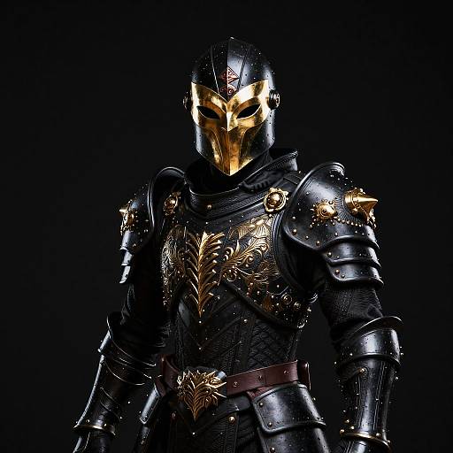 Gilded Phantom Reaper in Black Armor