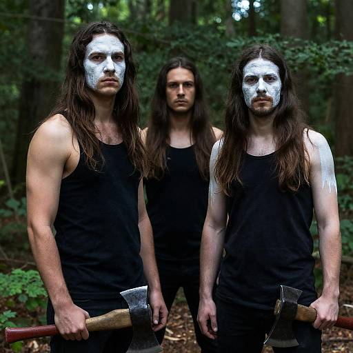 Intense Warriors in a Mystical Forest