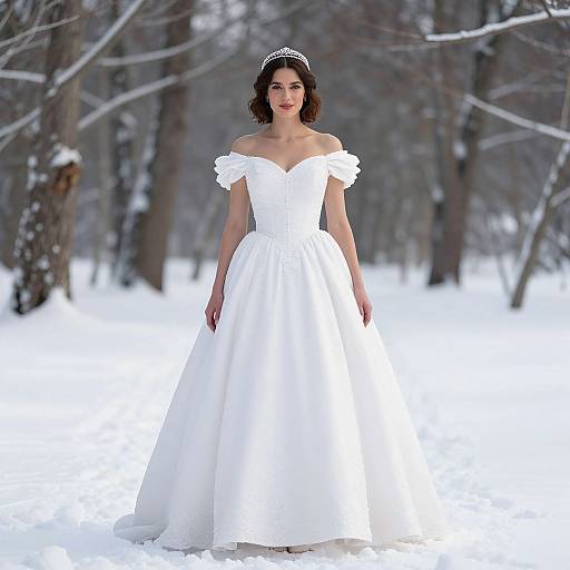 Snow White Woman in Formal Dress