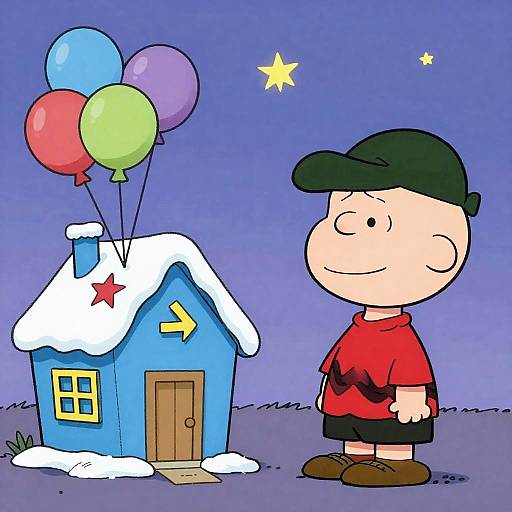 Charlie Brown's Colorful Winter Scene