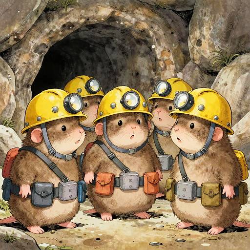 Mole Engineers in Underground Tunnels