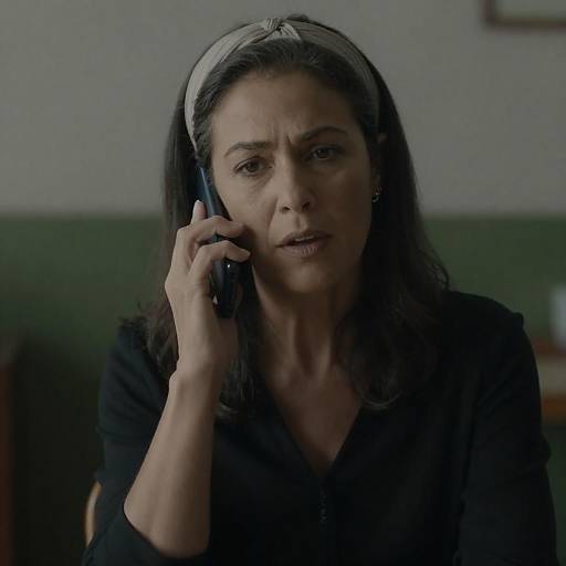 Cinematic Portrait of Woman on Phone