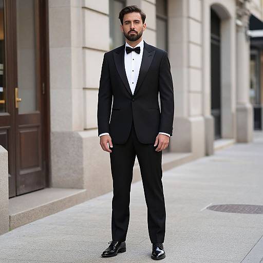 Man in Classic Tuxedo Outfit