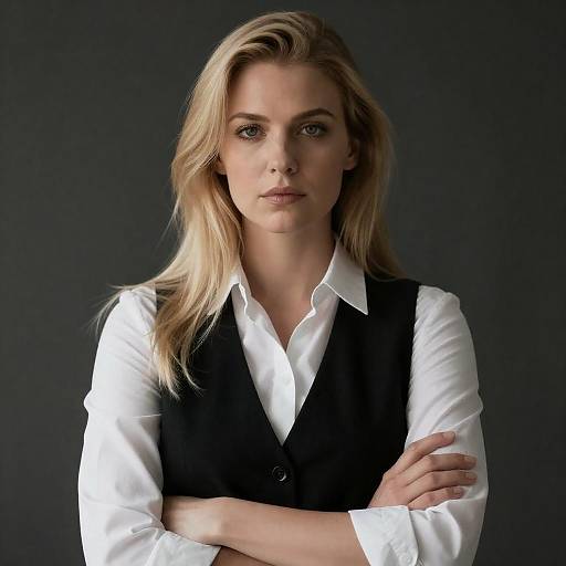 Serious Blonde Portrait in Dramatic Light