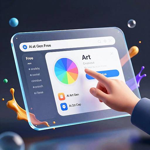 Futuristic AI Art Creation Interface