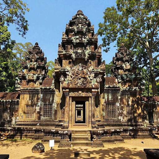 Colorful Ancient Stone Temple Complex