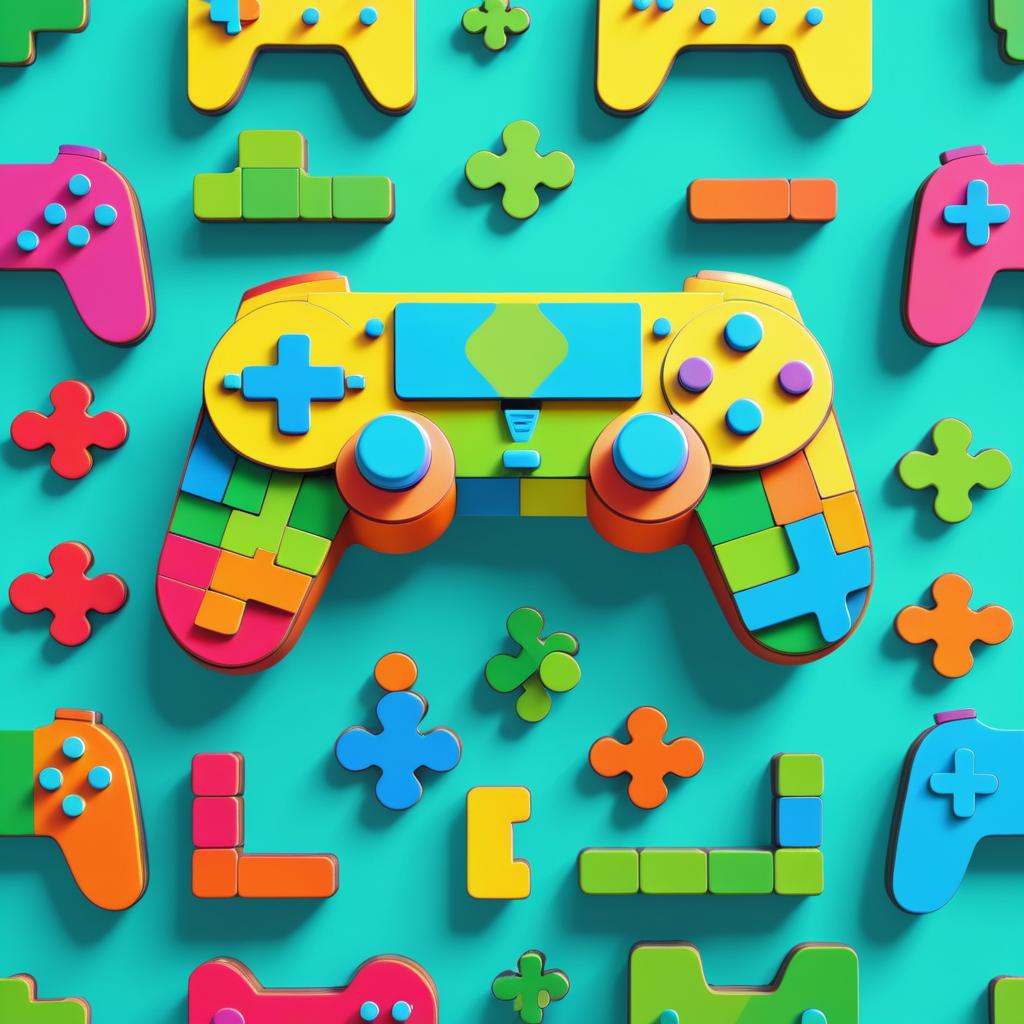 Whimsical Puzzle Piece Game Controller