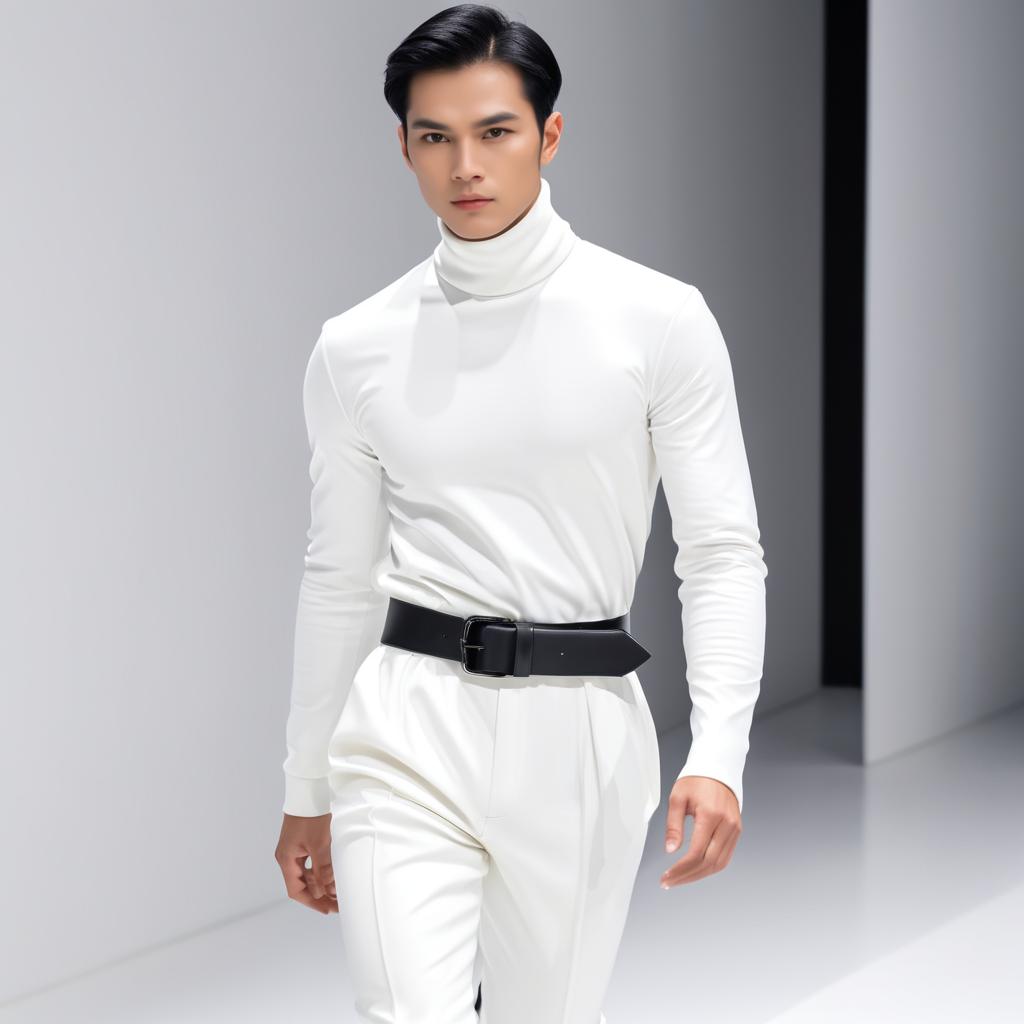 Minimalist Fashion Week With Asian Male Model