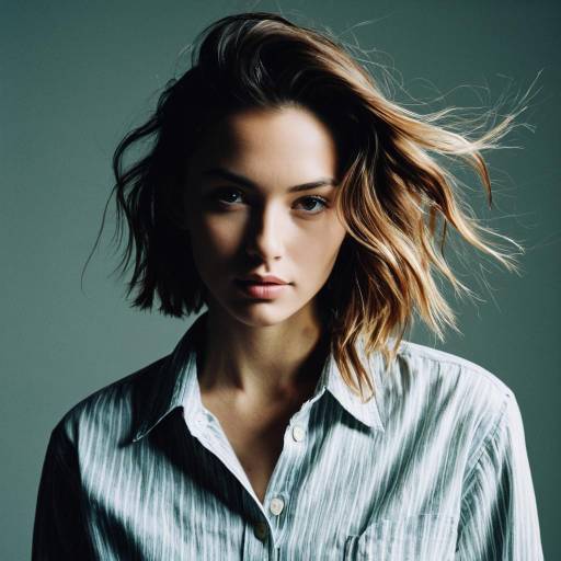 Chic Root Melt Hairstyle in Editorial Style